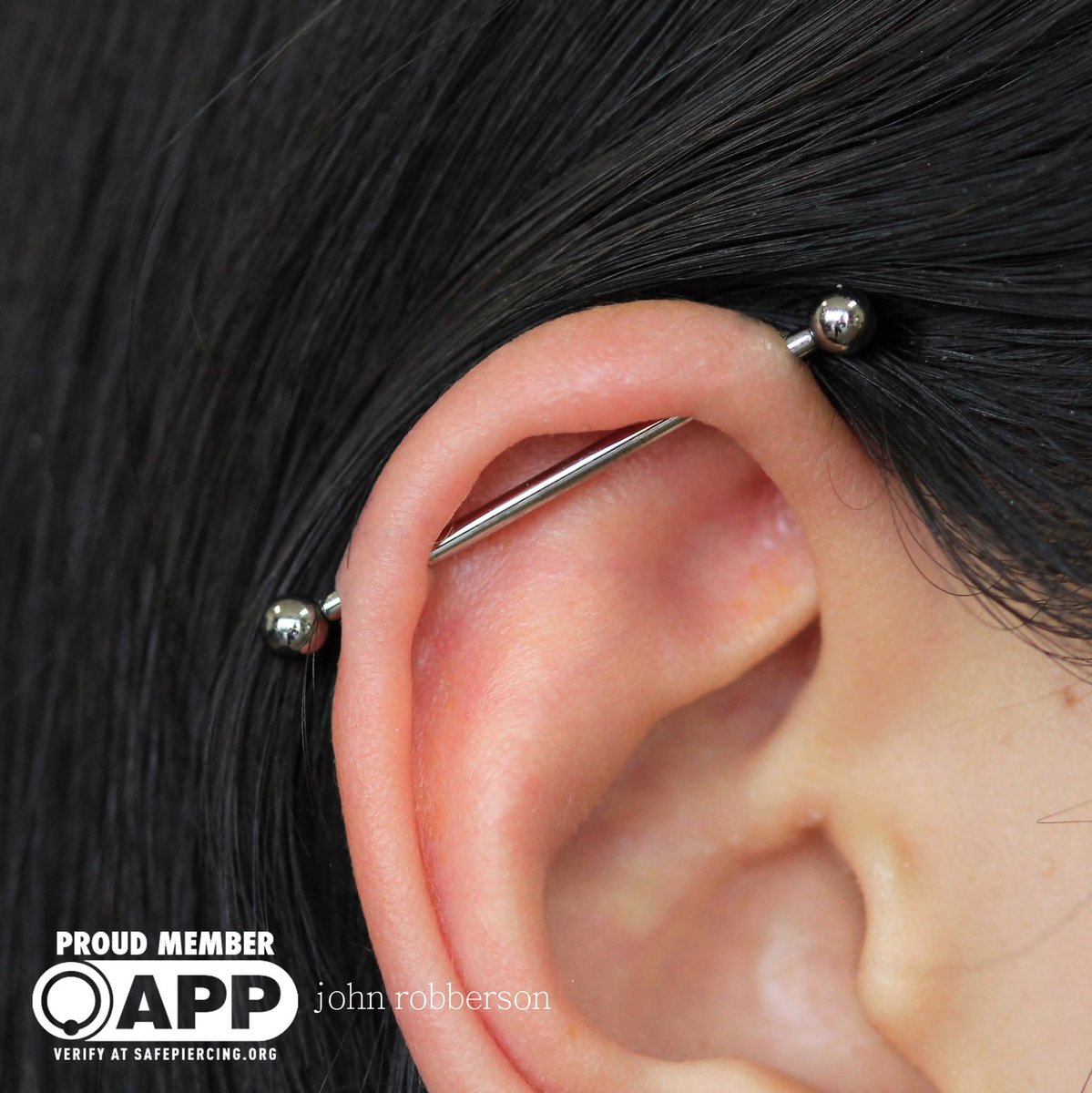Fresh industrial piercing.
