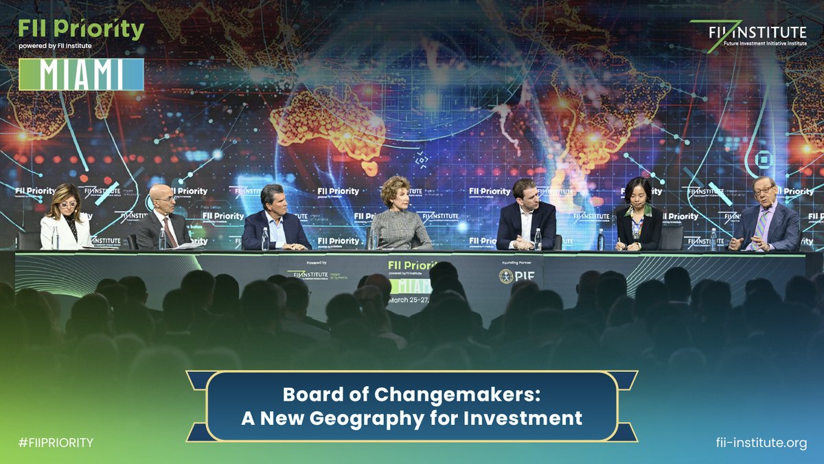 FII_Institute1's tweet image. At #FIIPRIORITY Miami, global experts explored how technological disruption and economic competition are creating a new geography for #capital across public and private leaders.

Tune in: bit.ly/FPM26_D1