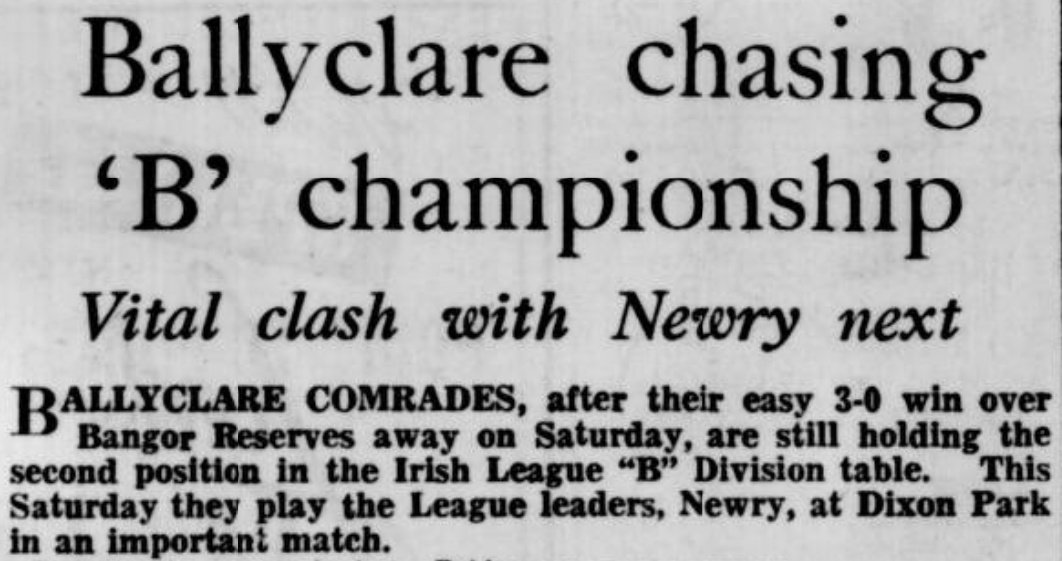 Ballyclare Comrades History tweet media