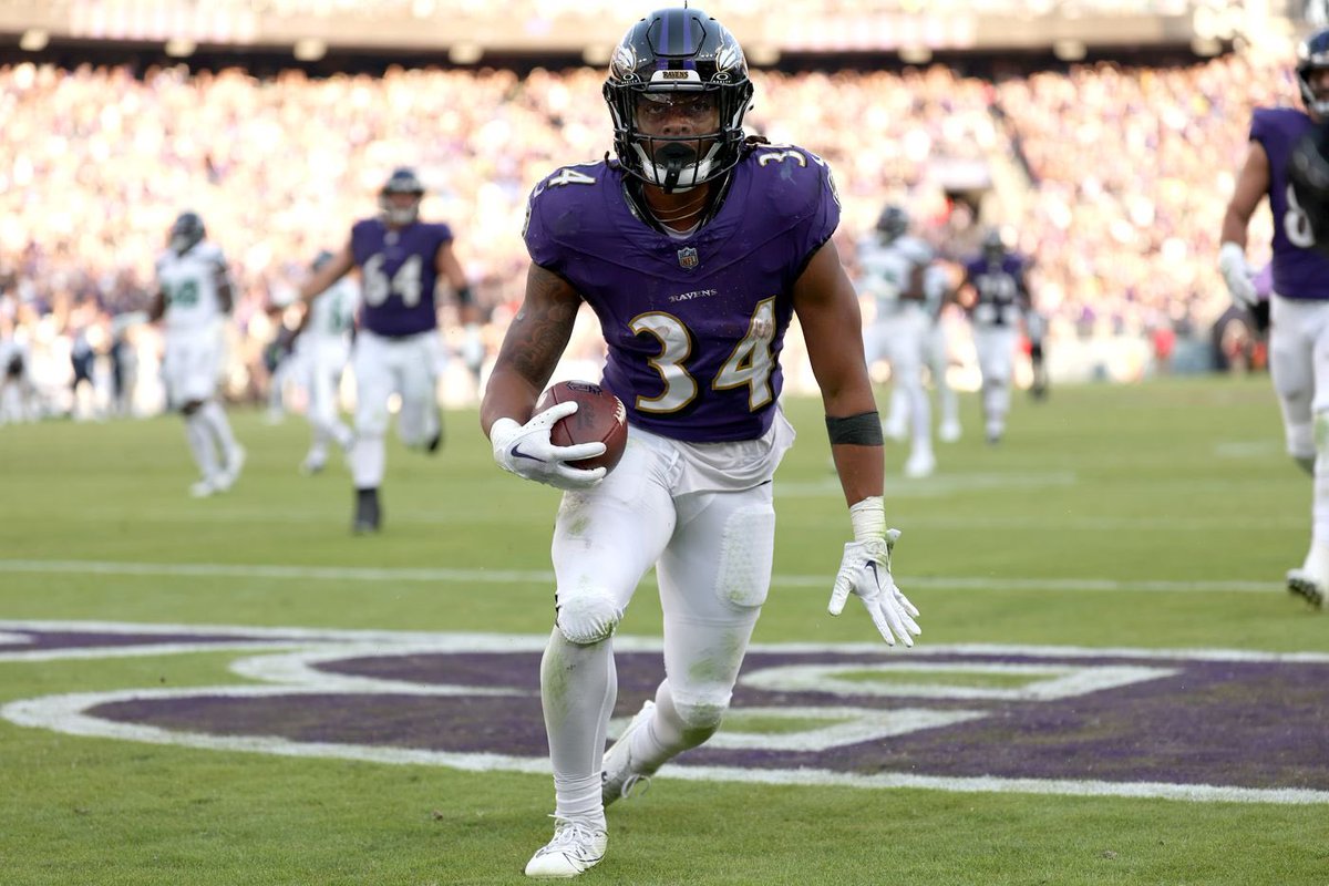 YPC Leaders among RBs last season:

*50 min carries

1) Keaton Mitchell - 5.8 YPC
2) De’Von Achane - 5.7 YPC
3) Tank Bigsby - 5.7 YPC
4) James Cook - 5.3 YPC
5) Derrick Henry - 5.2 YPC

Mitchell signed with LAC. 👀