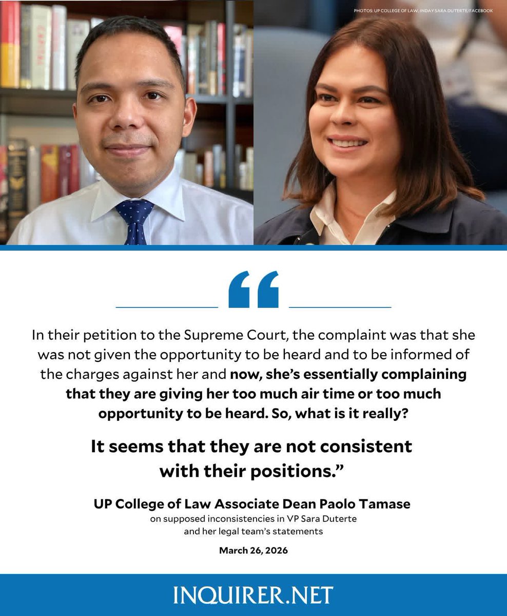 Sara Duterte is consistently INCONSISTENT. 👊

#ImpeachSaraDuterte