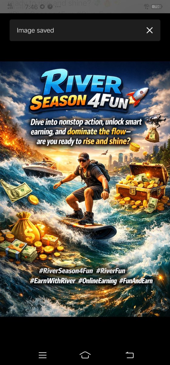 Rashidwattu1978's tweet photo. River Season 4Fun 🚀🌊
Dive into nonstop action, unlock smart earning, and dominate the flow—are you ready to rise and shine? 💸🔥✨
#RiverSeason4Fun #RiverFun #EarnWithRiver #OnlineEarning https://t.co/hGAqIaL6jU