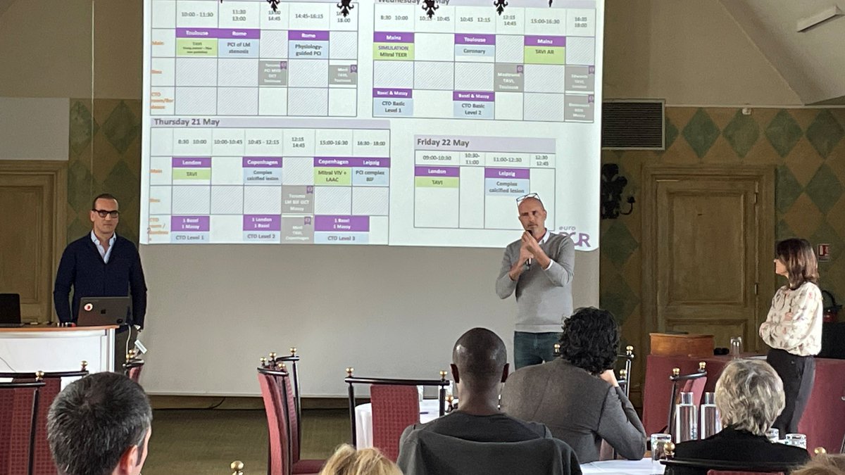 PCRonline's tweet image. 37 years of education in #interventionalcardiology! Happening in Paris as part of the preparation for #EuroPCR : the annual ViTAL meeting.

Jean Fajadet shares the foundational principles of the very first Course organised in Toulouse that have been part of the PCR philosophy