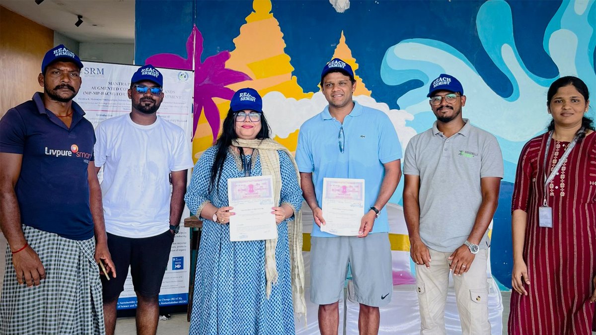 SRM_Univ's tweet image. SRMIST celebrated World Water Day 2026 by launching MANTRAPOT, a scalable wastewater solution, and cleaning up the beach with Kabadiwalla Connect. To know more click here linkedin.com/feed/update/ur…
#REACH #SRMIST #Science #Climate #Environment