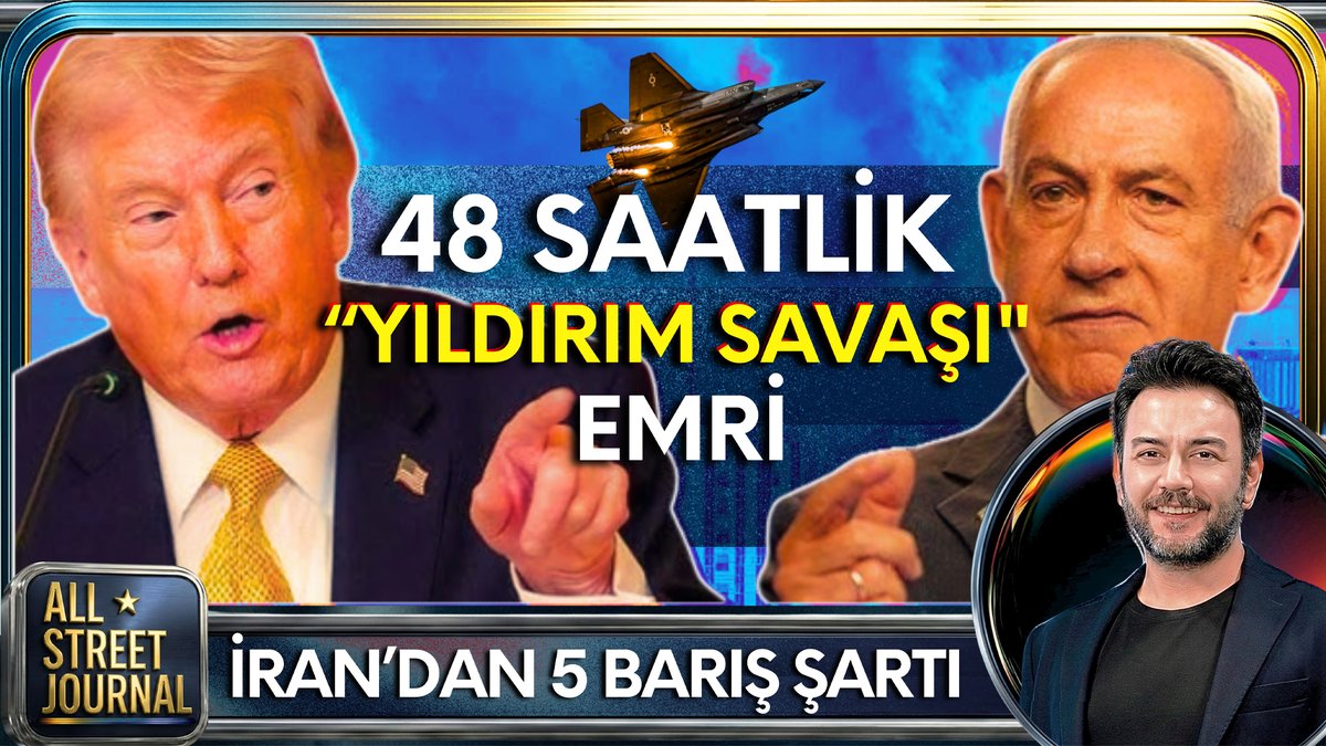 Tamer Işıtır’ın (<a href="/lesvontamer/">Tamer Işıtır</a>) hazırlayıp sunduğu All Street Journal’da bugünkü başlıklar:

🚢 Karadeniz’de Türk gemisine çifte saldırı
🇺🇸 “Başkan Trump blöf yapmaz”
🇮🇷 İran’dan 5 şart
🪖 WSJ: İran’a kara harekatı planlanıyor
⚠️ Devrim Muhafızları: Boğulursunuz
🇮🇱 Netanyahu’dan