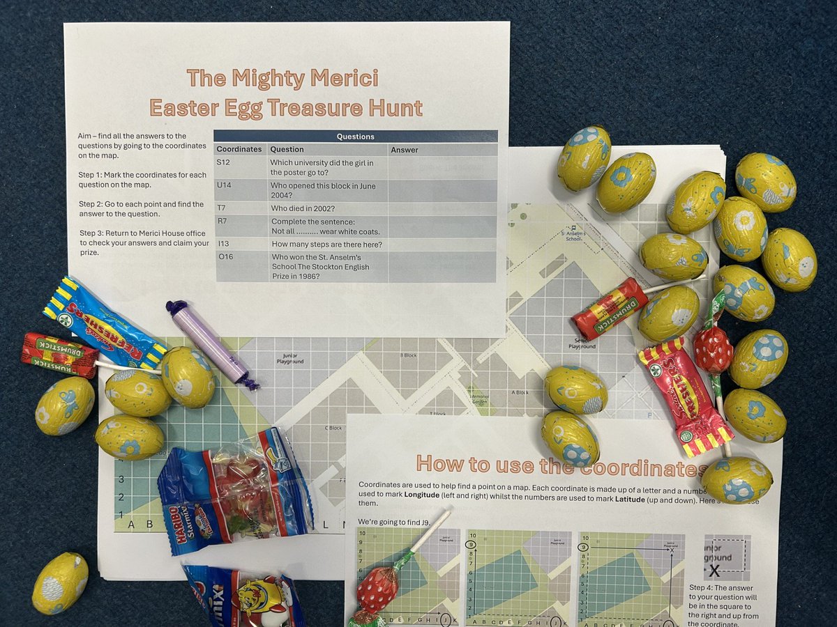 St_Anselms's tweet image. 🐰🥚 The Easter Bunny came early in Merici!
Year 7 put their map-reading skills to the test, racing to solve clues and be first back to collect their prizes 🗺️✨
Well done all 👏
🥇 9M
🥈 3M
🥉 7M
#Easter #SchoolLife #Teamwork 🐣🌸