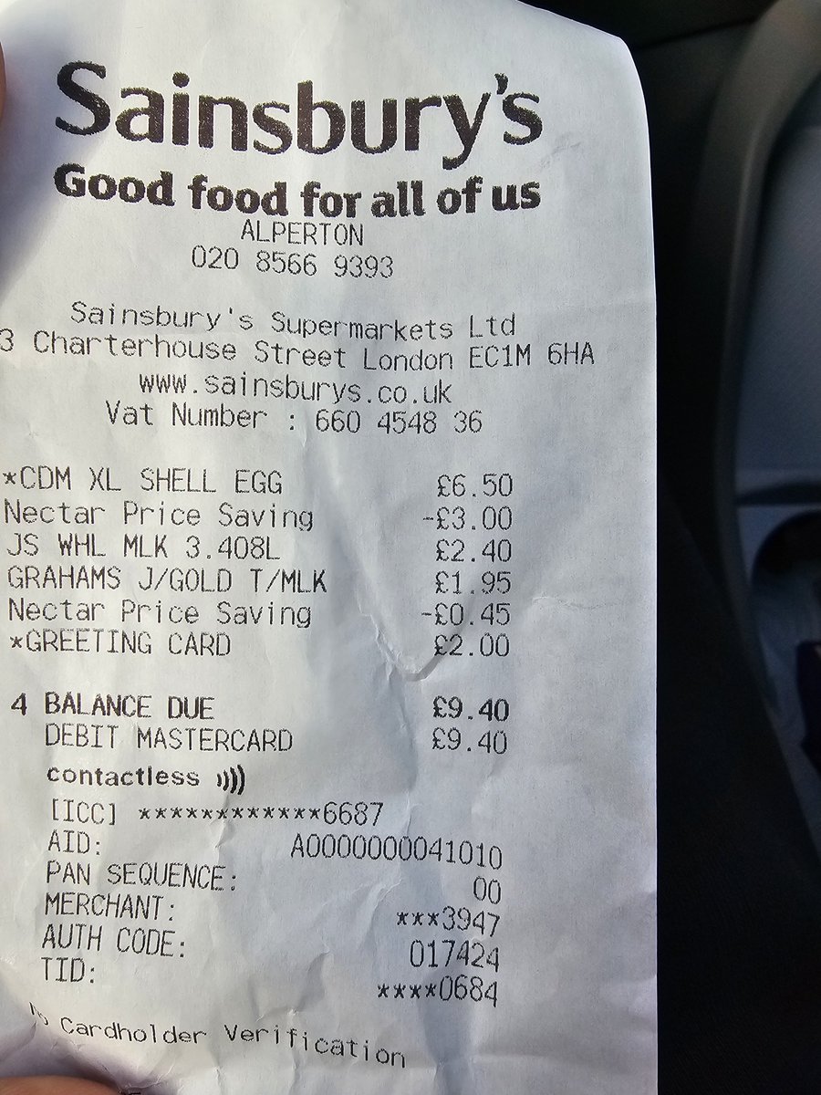 Jayu4456's tweet photo. @sainsburys I just purchased a card, you advertise for 50P and charge £2. Not quite fair is it? https://t.co/hhigZXquWB