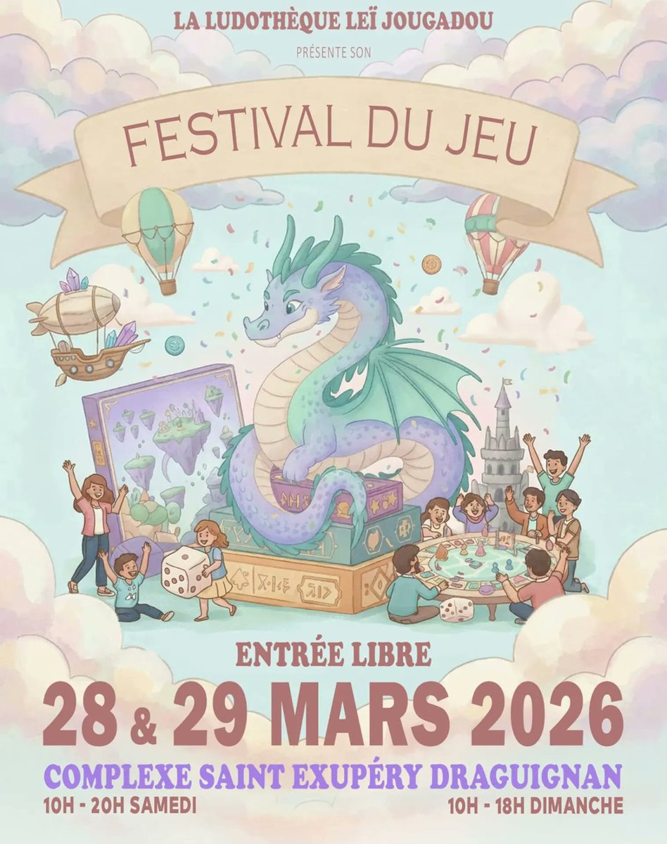 PUREsportFR's tweet photo. 🎲🔥 PUR ESPORT AU FESTIVAL DU JEU 🔥🎮

On remet ça ce week-end 👀
📍 Retrouvez PUR ESPORT au Festival du Jeu au Complexe Saint Exupéry à Draguignan
📅 28 & 29 mars 2026
🕙 Samedi : 10h → 20h
🕙 Dimanche : 10h → 18h
🎉 Entrée libre — venez jouer, tester et vous amuser en famille ou entre amis !

👉 PUR ESPORT sera fermé vendredi et samedi

Passez nous voir sur l’événement 🔥

#PURESPORT #festivaldujeux #Draguignan #Esport #Gaming #Event