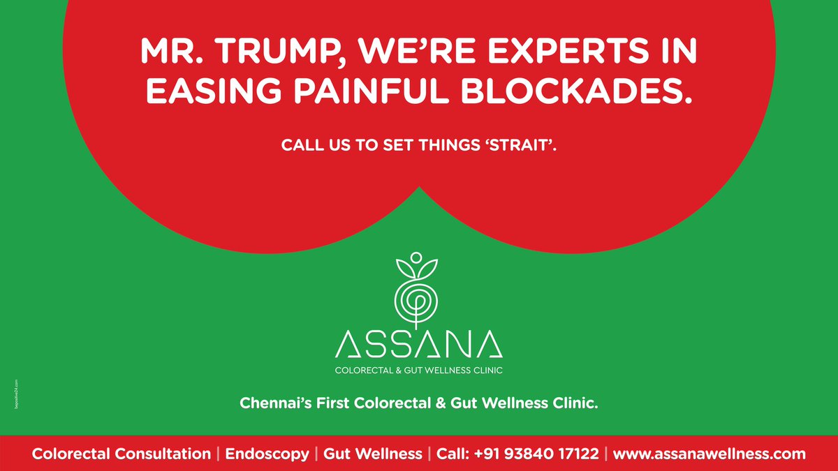 bepositive24's tweet photo. Some blockades make headlines. Some just make mornings unbearable.

@Assana specialises in the second kind, the ones you’ve been quietly calling “normal” while your gut clearly disagrees. Effective treatment. Real results. No drama. 

We’re back, with our next for Assana Colorectal & Gut Wellness Clinic. To everyone suffering from constipation, or anything blocking your gut, we’re here to help you.

It’s not everyday that you partner with a brand that understands what it is to be brave. Truly brave.

Partners like Dr Venkatesh Munikrishnan and Sujatha V are why the agency business still makes sense.

It’s time to ease the tensions. Inside out.

It’s time for peace. Always. 

#bepositive24 #Assana #GutHealthMatters #EndTheDiscomfort #TalkGutHealth

(be positive 24, Assana, Gut Health, Client Work, Chennai)