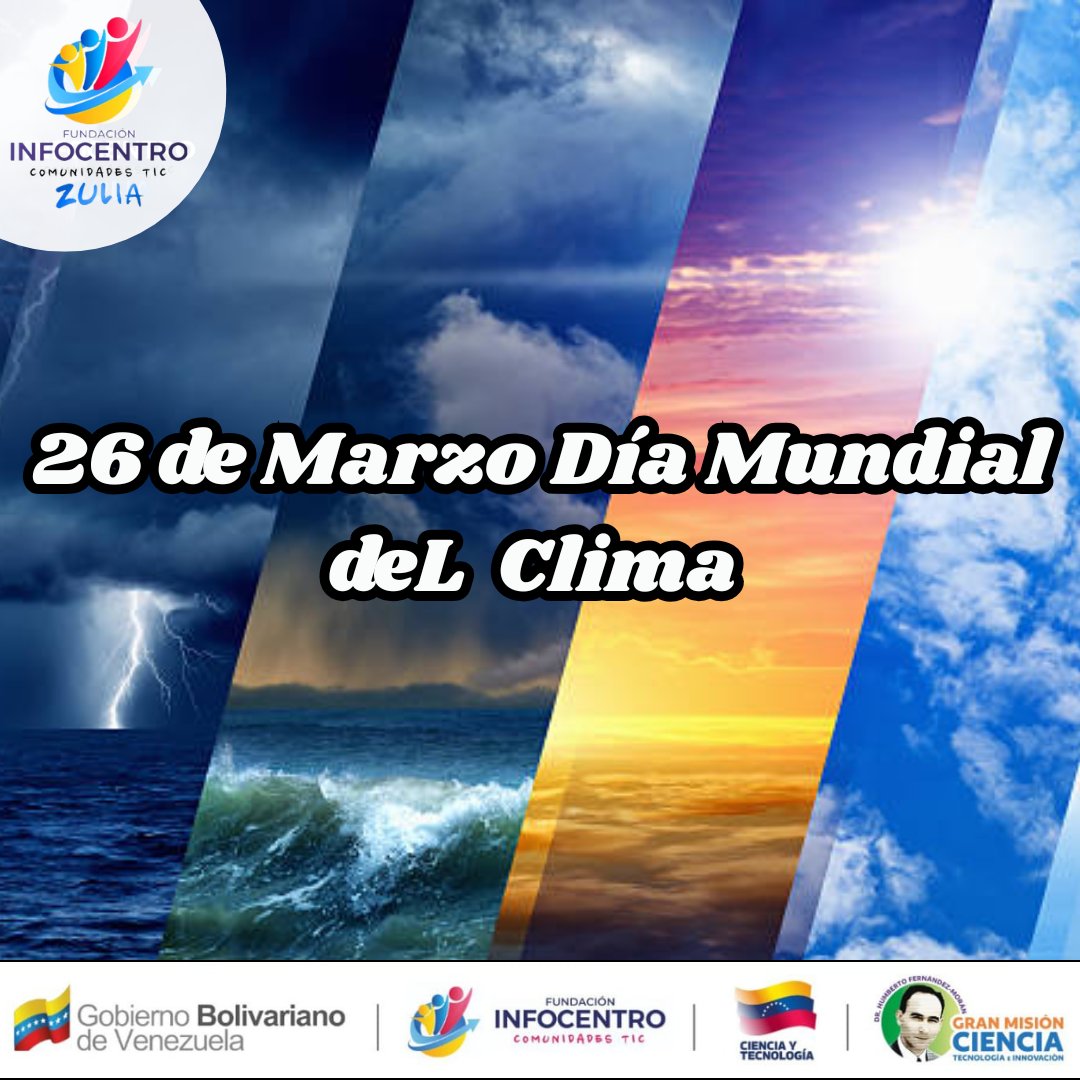 ColinaMaili's tweet photo. 📷 El clima no es solo el pronóstico del tiempo, ¡es nuestro sistema de  vida! Hoy, 26 de marzo, celebramos el Día Mundial del Clima para  recordarnos que cada pequeña acción cuenta para frenar el cambio  climático. https://t.co/OQZxV8RPEE