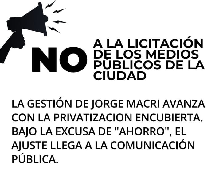 Jorge Macri avanza con la privatización de los medios públicos de CABA, violando la ley, atacando la libertad de expresión y trayendo incertidumbre a las familias de los trabajadores. Hoy estuvimos con ellos viendo cómo frenar este ataque,que también es contra todos los porteños