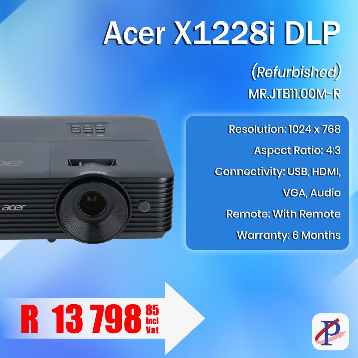 Partserve's tweet image. Get a projector that offers a simple and effective way to display content clearly to larger audiences. Enhance your setup today!

👉 Click the link below to explore available projectors!
shop.partserve.co.za

#Projector #BusinessTech #DLP #Deals #Acer #Refurbished #Partserve