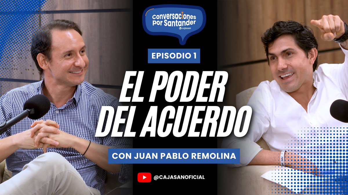cajasan's tweet photo. Ya está disponible “Conversaciones por Santander” – Capítulo 1: El poder del acuerdo. 

Conoce la visión de Juan Pablo Remolina y cómo la unión impulsa el desarrollo de nuestra región. 

Sé parte de esta conversación:
 https://t.co/tS0ojPiQKW https://t.co/r1z28Wy8ox