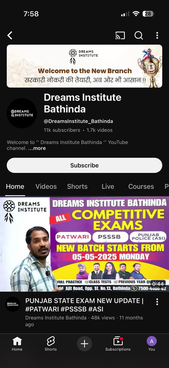 Dreams Institute Bathinda tweet media