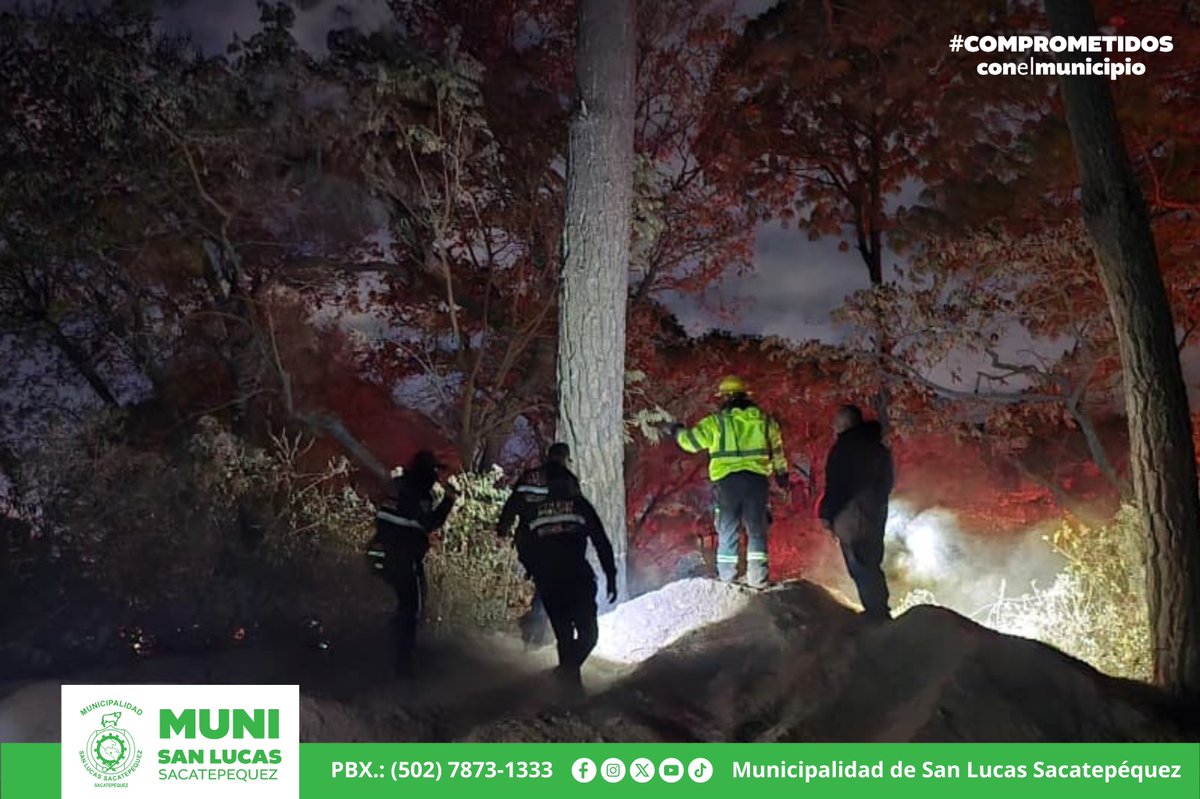 munisanlucas's tweet photo. 🚒🌲 #EmergenciaForestal | Desde tempranas horas, la Brigada Municipal Contra Incendios Forestales de nuestro municipio se mantiene en acción, atendiendo un incendio forestal activo registrado desde el día de ayer en el área limítrofe entre San Lucas Sacatepéquez y Mixco. https://t.co/o8rTUrjjR4