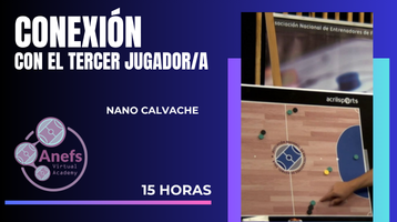 ⚽ CONEXIÓN CON EL TERCER JUGADOR/A

Curso de 15h con Nano Calvache para mejorar la toma de decisiones y el juego colectivo en fútbol sala.

🔥 Para entrenadores/as y jugadores/as que quieren dar un salto de nivel.