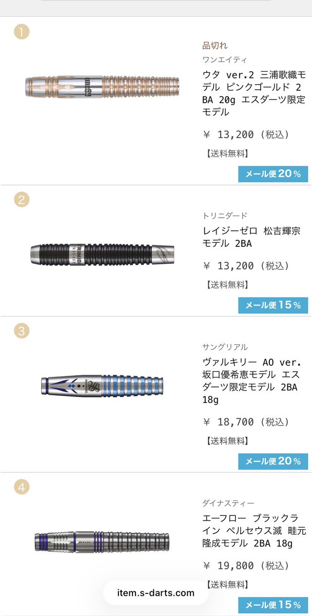 AfukzR's tweet photo. エスダーツのランキング見たら推しの歌織様のモデルが1位になっとる！！
持ってないから欲しい…！ https://t.co/WkMBg31EWy