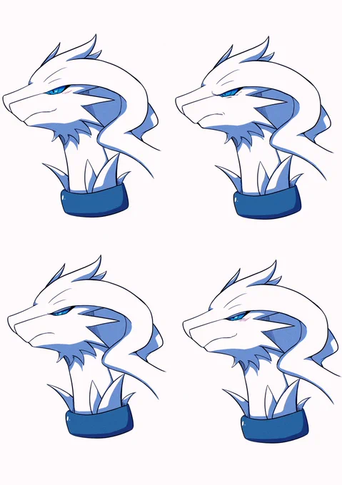 レシラムの様々な表情 - Reshiram