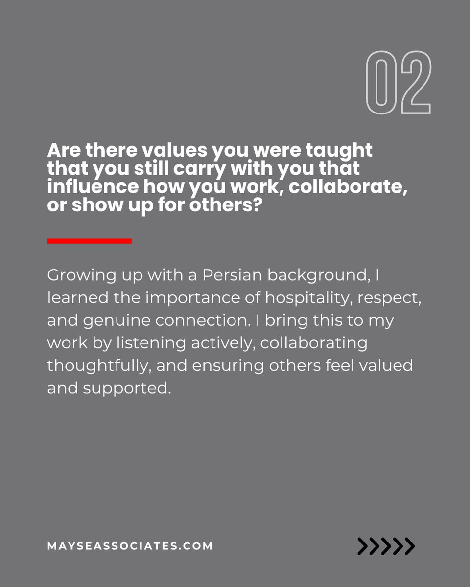 MayseArchitects's tweet photo. This Persian Heritage Month, we spotlight Shiva Khamesian at @MayseArchitects. Her story shows how culture, relationships, and diverse perspectives shape the way she leads and supports others.

Get to know us at https://t.co/QKbtLmYynz

#DesignWithPurpose #Leadership https://t.co/X08CVWH9xX