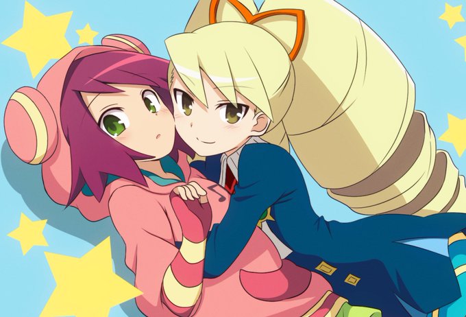 過去絵のミソラand委員長! 流星のロックマンおめでとう!!