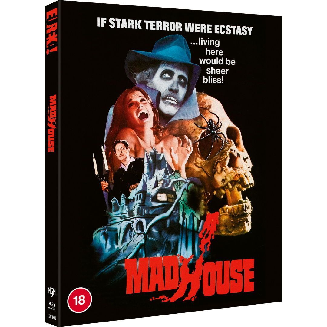 Eurekavideo's tweet photo. #NewAnnouncement 🇬🇧

The UK Blu-ray debut of MADHOUSE, starring horror legends Vincent Price and Peter Cushing,.

📀 22 June 2026 #EurekaClassics
⚠️ Limited to 2,000 copies
📖 Slipcase + collector’s booklet

🔗 Pre-order via links in replies... https://t.co/gudwXcpCHO