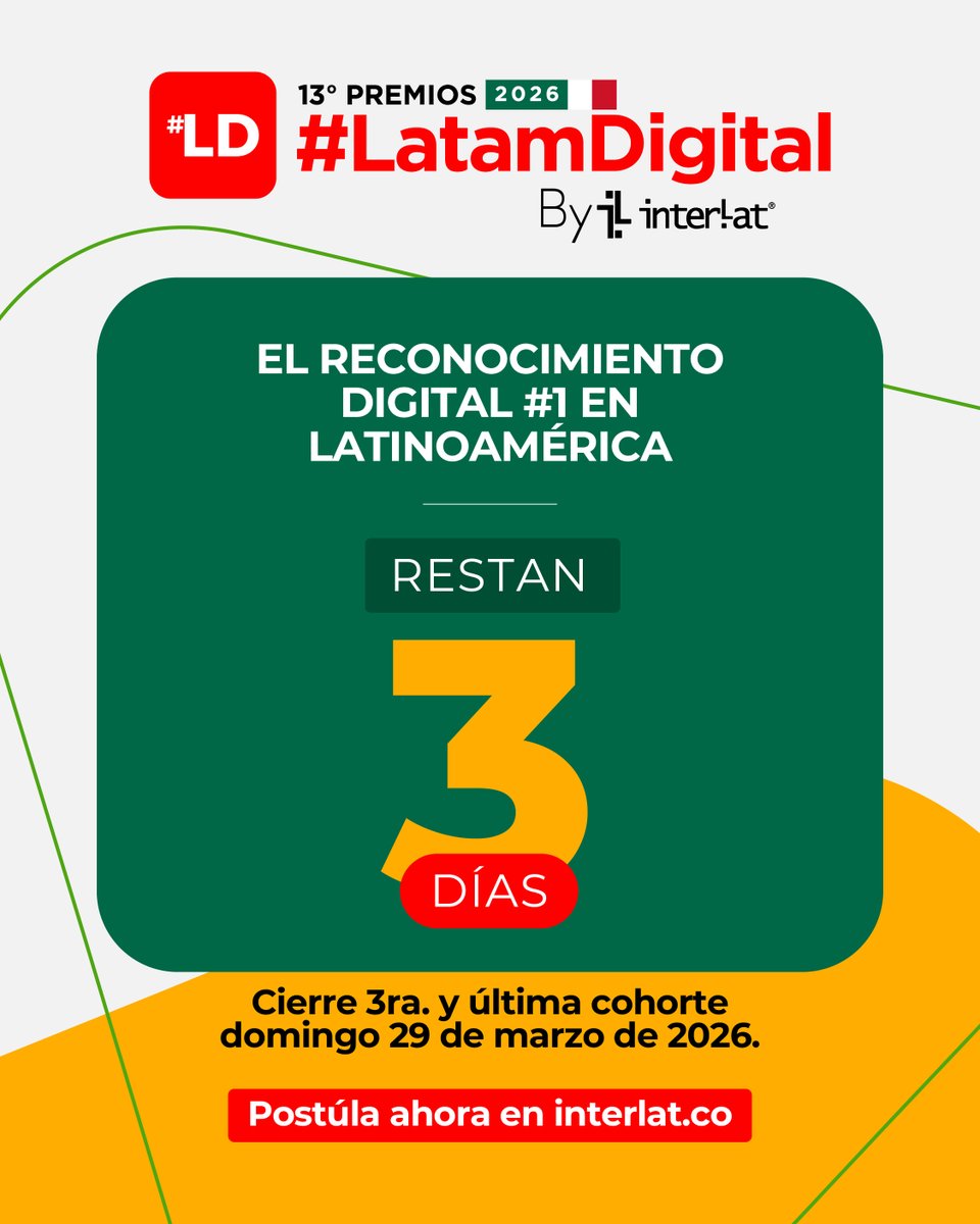 13º Premios #LatamDigital 2026 By Interlat tweet media