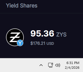 RamsMining's tweet photo. @DrFuture8000 @GiftedByGods @mert @zephyr_org $ZYS grows in value every 2 minutes. https://t.co/tWi3pRwrmL
