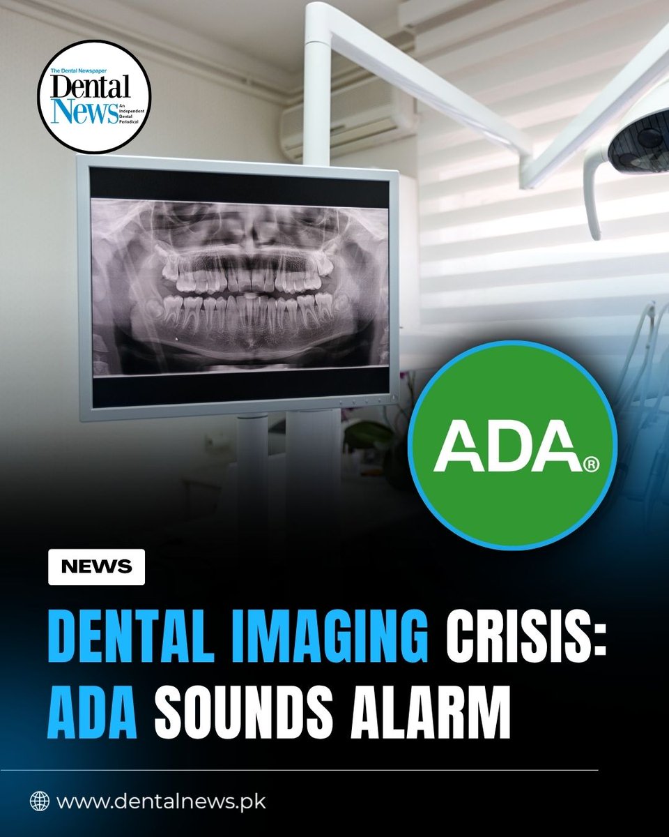 DentalNewsPk's tweet photo. The American Dental Association (ADA) has now sounded the alarm, calling for urgent reforms to fix what experts describe as a deeply fragmented and inefficient dental imaging ecosystem. https://t.co/NNzANm3Gv7