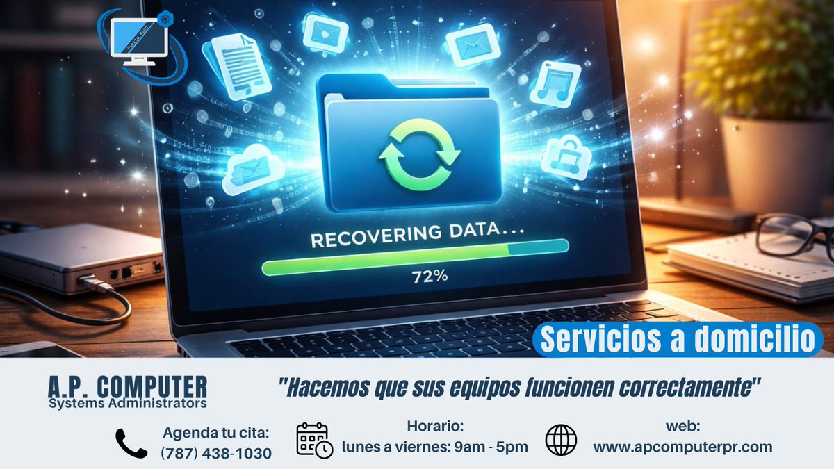 apcomputerpr's tweet photo. Es esencial realizar una copia de seguridad de datos personales y documentos sensibles en al menos dos dispositivos, ya que existe aproximadamente un 10% de probabilidad de recuperar la información si el disco duro se daña. 
#reparaciondecomputadoras #APComputer  #Dios  #God https://t.co/Agcg3gDKfm