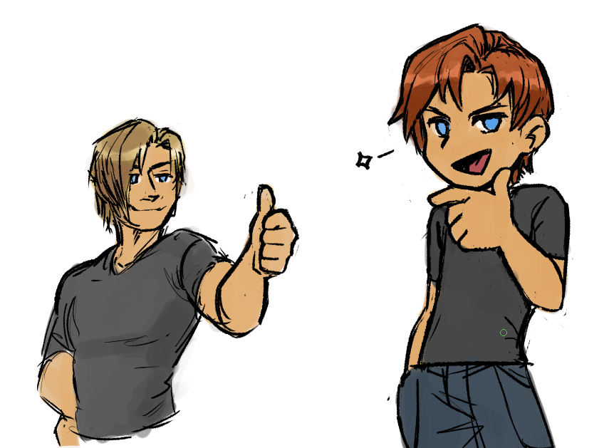 Everyone out here saying Leon's a girl dad are missing out on the idea that if Leon had a son, he'd be a carbon copy with red hair. He'd imitate everything Leon does down to the tight shirts and one-liners.