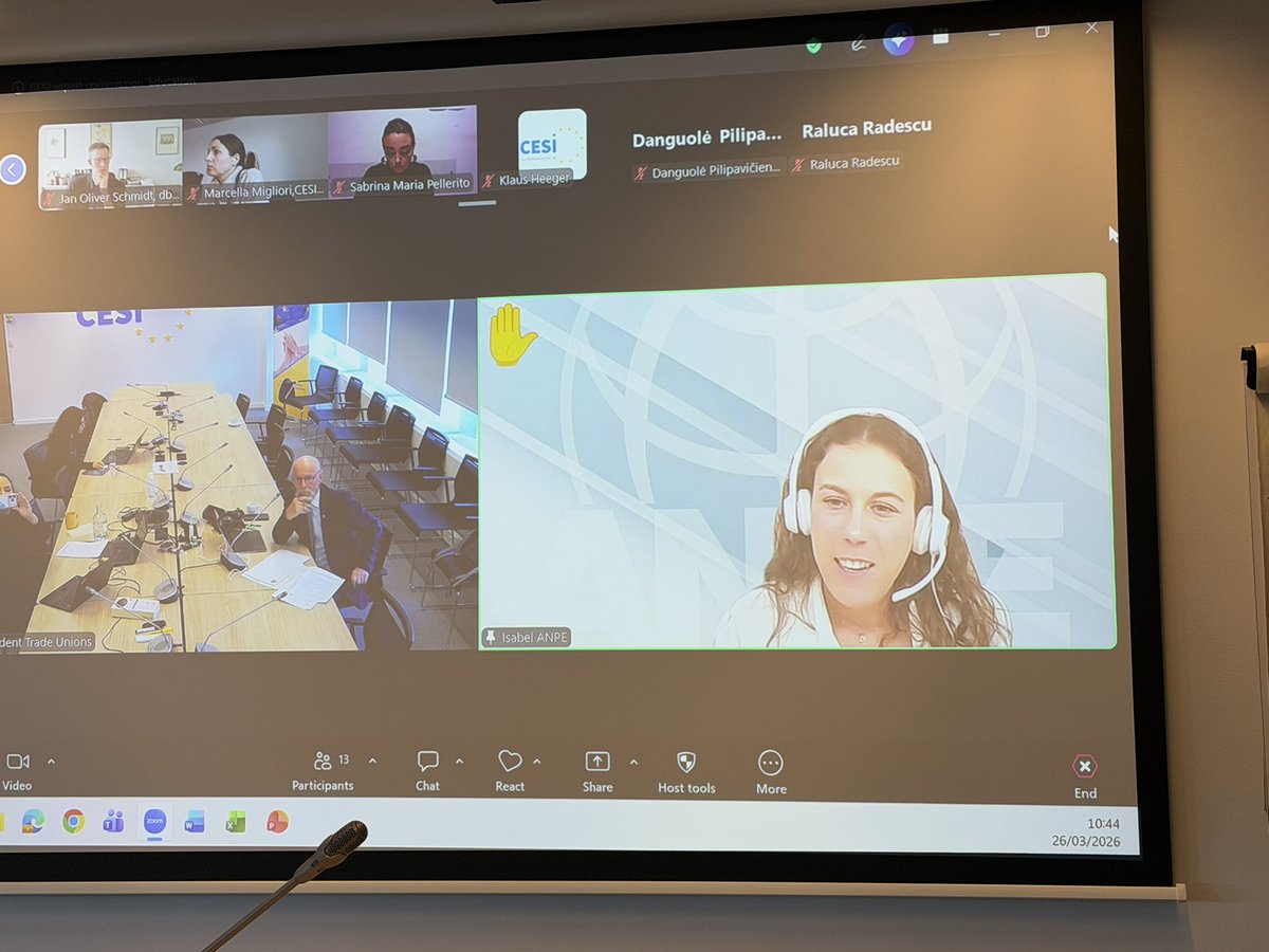 CESIYouth's tweet photo. 🙏appreciative of all participants in today’s Expert Commission on Education, Training and Research
👩🏫👨🏫Your insights on teachers’ working conditions across the EU—esp. in the digital age amid budget cuts, dif. transitions &precarity are key to shaping better #policies
#PillACT https://t.co/Dcum4oh7Wu