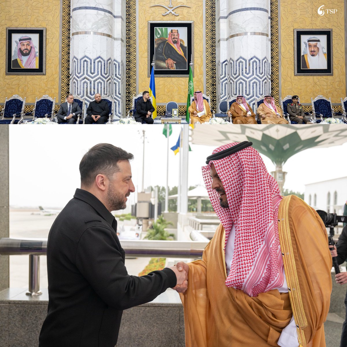 نائب أمير منطقة مكة يستقبل الرئيس الأوكراني زيلينسكي لدى وصوله إلى جدة