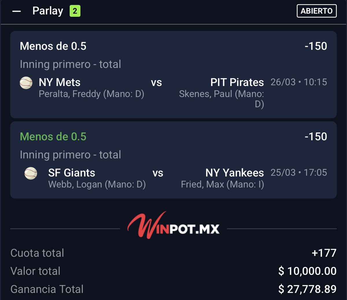Frosty701's tweet photo. La dejamos o retiramos? 🤣

La neta ese Skenes es una perra sal con los NRFI’s 

Si la ganamos se van los $10,000 entre los primeros 100 ❤️‍🔥🔄💬 del post 😘 solo por ser dia 01 https://t.co/KWxVMZssAk