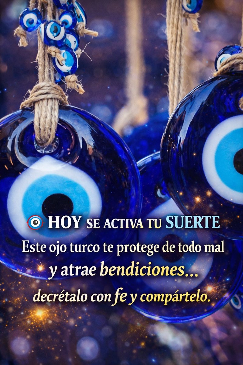 ramsesvidente7's tweet photo. 🧿 HOY SE ACTIVA TU SUERTE
Este ojo turco te protege de todo mal
y atrae bendiciones…
decrétalo con fe y compártelo. 🧿🪬 https://t.co/z8m1NvmfJ1