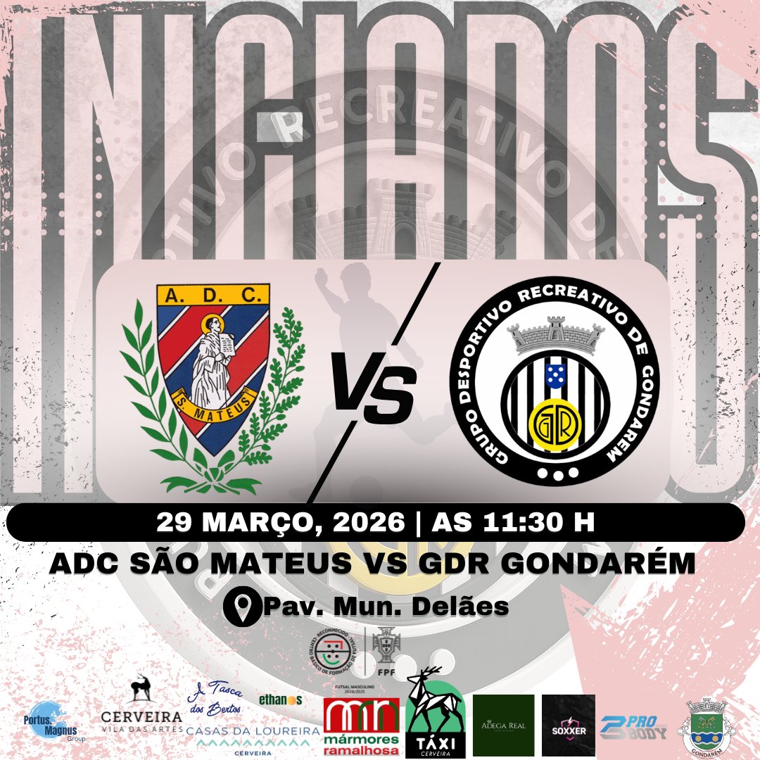 O nossos iniciados enfrentam o ADC São Mateus em mais um desafio importante, onde a entrega, o espírito de equipa e a vontade de evoluir estarão em destaque.

Vamos com tudo, Gondarém! 
#GDRGondarém #IniciadosGDR