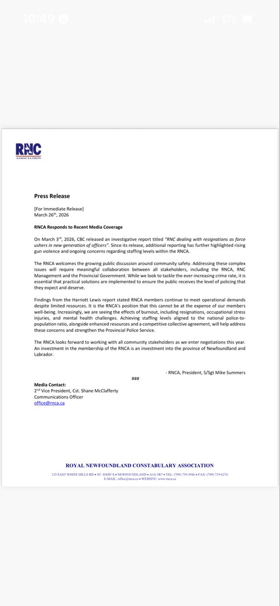 AssociationRNCA's tweet photo. RNCA Media Release March 26th, 2026 https://t.co/xwaaXDM8mp