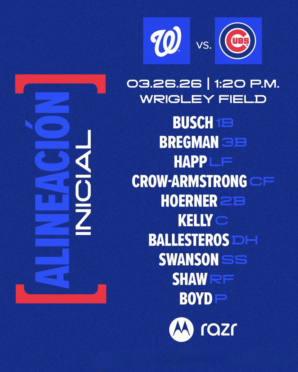 cachorros's tweet photo. HOY ES #OpeningDay 

📺: @WatchMarquee 
👂: @TUDNUSA https://t.co/fQ9gpKmOk7