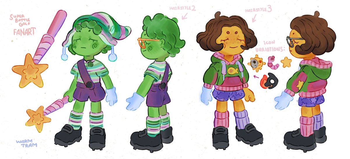 WarmTram's tweet photo. little simple fanart :3
 #SuperBattleGolf https://t.co/tt4TJpyaeh