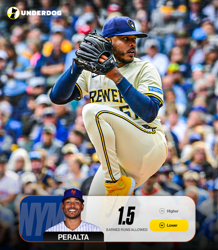 Underdog's tweet photo. Paul Skenes vs. Freddy Peralta will be the 5th time since 1961 that Opening Day has featured a league's reigning ERA leader vs. that league's reigning wins leader.

The last duo to do it: Jacob deGrom vs. Max Scherzer in 2019. https://t.co/v8sZfOUC5G