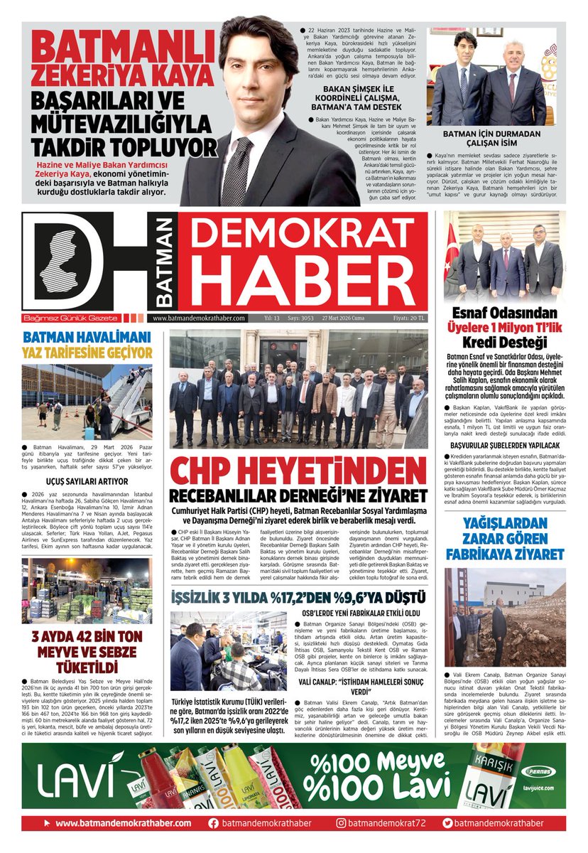 Batman gündemi  demokrat  haberde