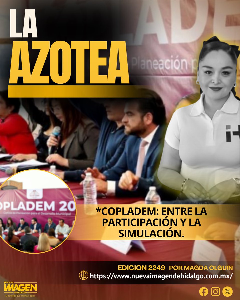 📌 La Azotea

#LaAzotea #Opinión

👇👀Dale un vistazo a la columna completa aquí 👀👇

nuevaimagendehidalgo.com.mx/la-azotea-87/