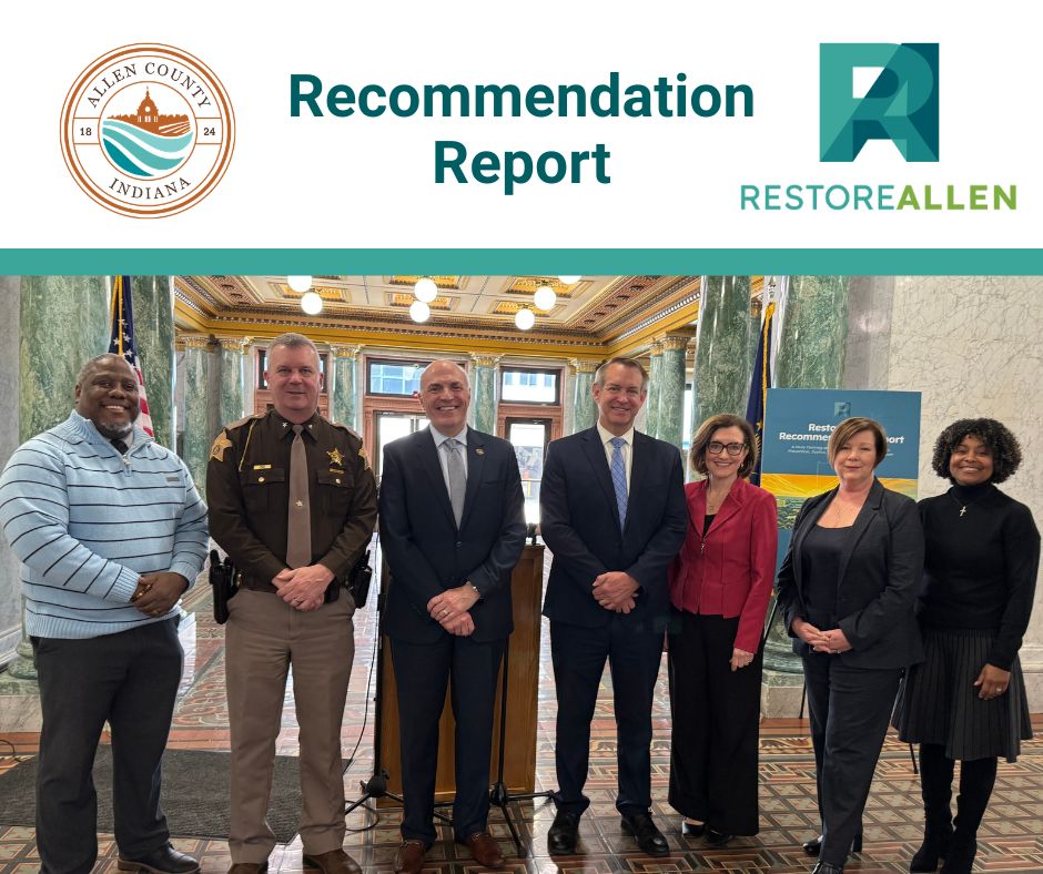 Just Released: Restore Allen Recommendation Report outlining key recommendations to strengthen and support individuals and families involved in the criminal justice system. 
Read more: restoreallen.com