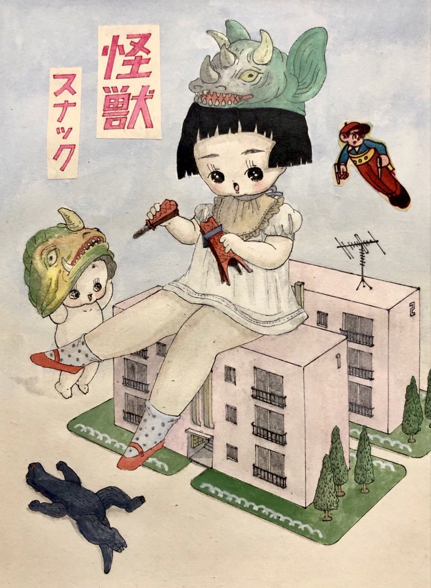 川北すピ子原画◯イラスト昭和レトロ銭湯河童少女 川北すピ子原画◯イラスト昭和レトロ銭湯河童少女 【公式通販】