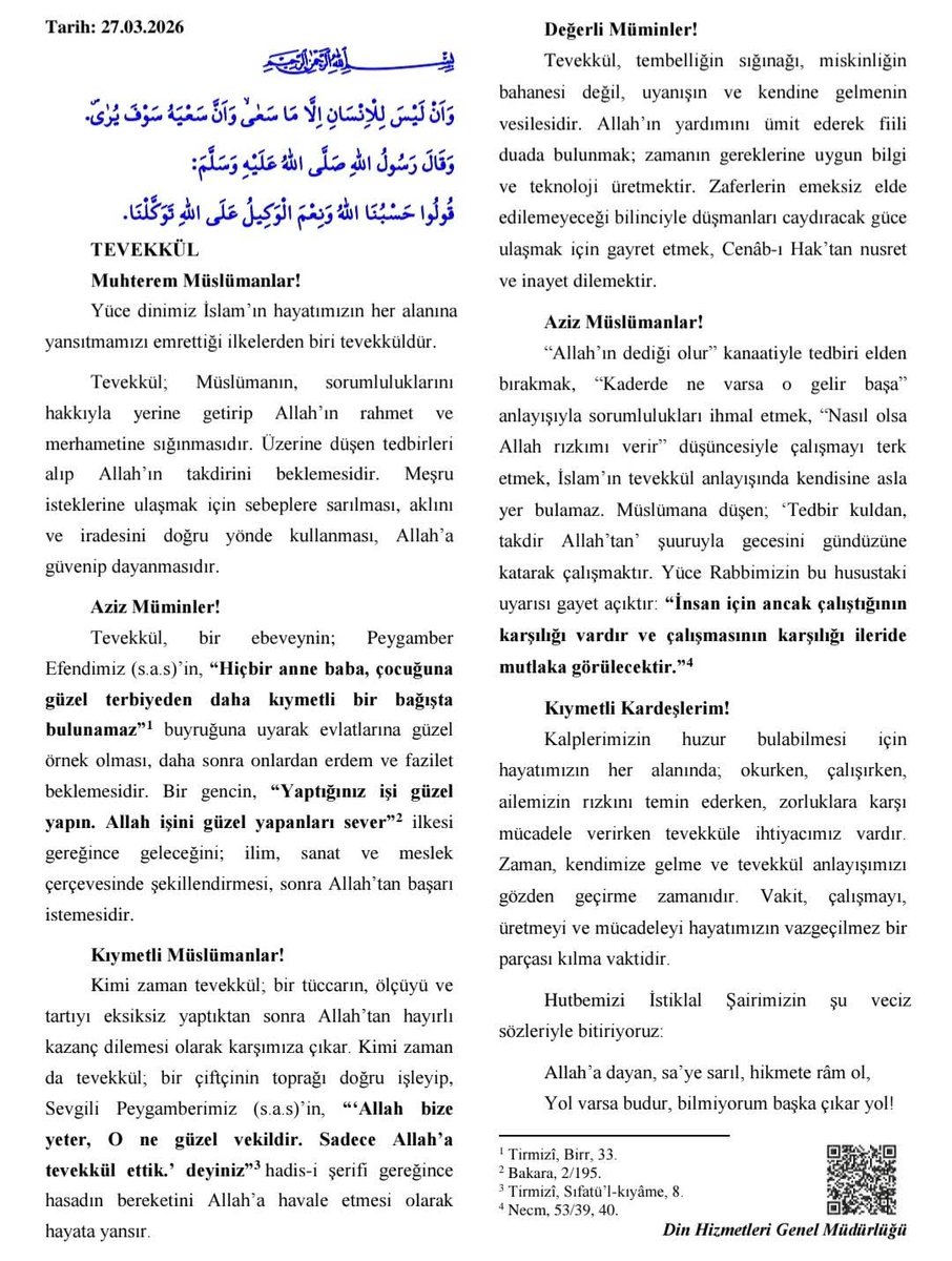 Hayırlı cumalar Allah'a emanet olunuz slmlr