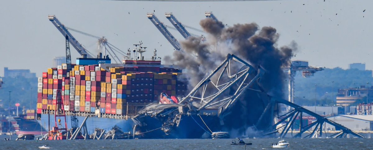 ByTheBayPhotos's tweet image. Two years ago early this morning, the Dali ship struck the Francis Scott Key Bridge causing it to collapse and tragically killing the 6 workers on the bridge and altering the history of the region. 

#KeyBridge #Baltimore #Maryland #FrancisScottKeyBridge #ChesapeakeBay