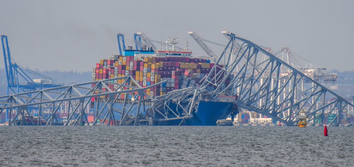 ByTheBayPhotos's tweet image. Two years ago early this morning, the Dali ship struck the Francis Scott Key Bridge causing it to collapse and tragically killing the 6 workers on the bridge and altering the history of the region. 

#KeyBridge #Baltimore #Maryland #FrancisScottKeyBridge #ChesapeakeBay