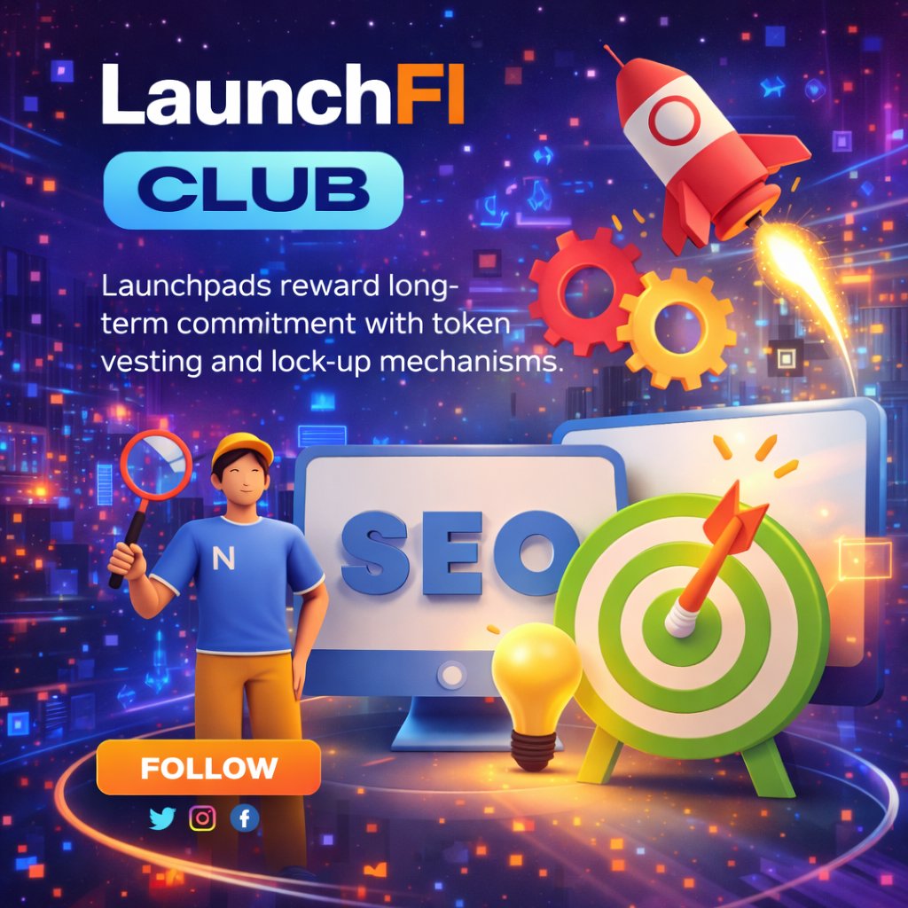 launchficlub's tweet image. Commitment with token vesting mechanisms.

#LaunchFi