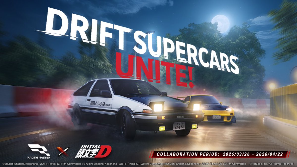 Racing Master X Initial D Collaboration brings iconic cars from the classic anime to the mobile racing game. Collab events and rewards are also up.
Read more: pinoytechsaga.blogspot.com/2026/03/racing…
#RacingMaster #InitialD #Trueno #RacingMasterXInitialD