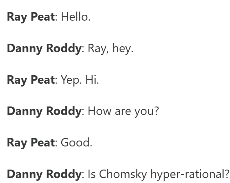 Yes, this is how all conversations should be.