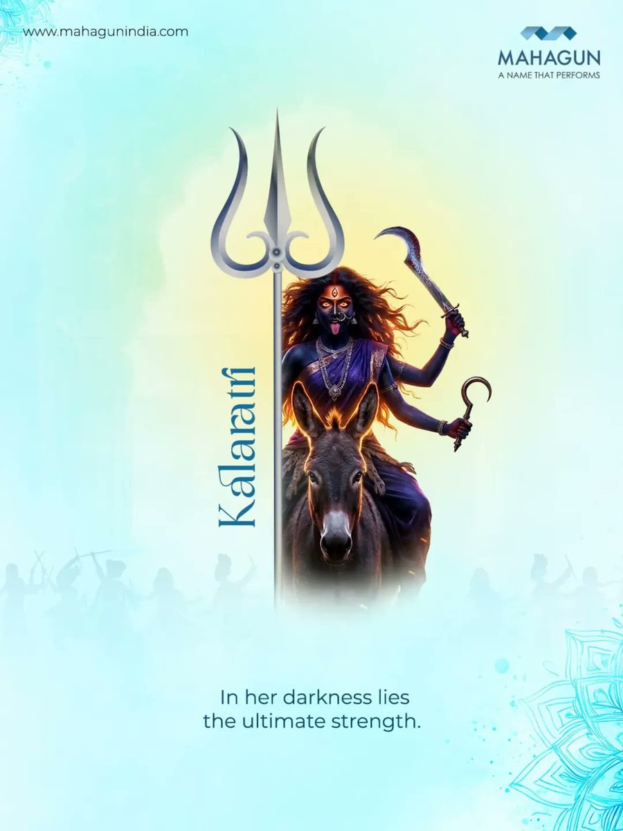 mahagungroup's tweet photo. In her fiercest form lies divine protection. At Mahagun, we believe true strength builds spaces that stand resilient—today and always. 

#Mahagun #MahagunIndia #Kalaratri #Navaratri https://t.co/TgpFmfptvF